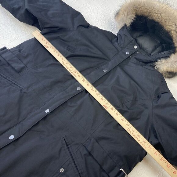 Eddie Bauer Weatheredge Parka Down Jacket Women 3X Black Quilted Faux Fur Trim - Picture 8 of 16
